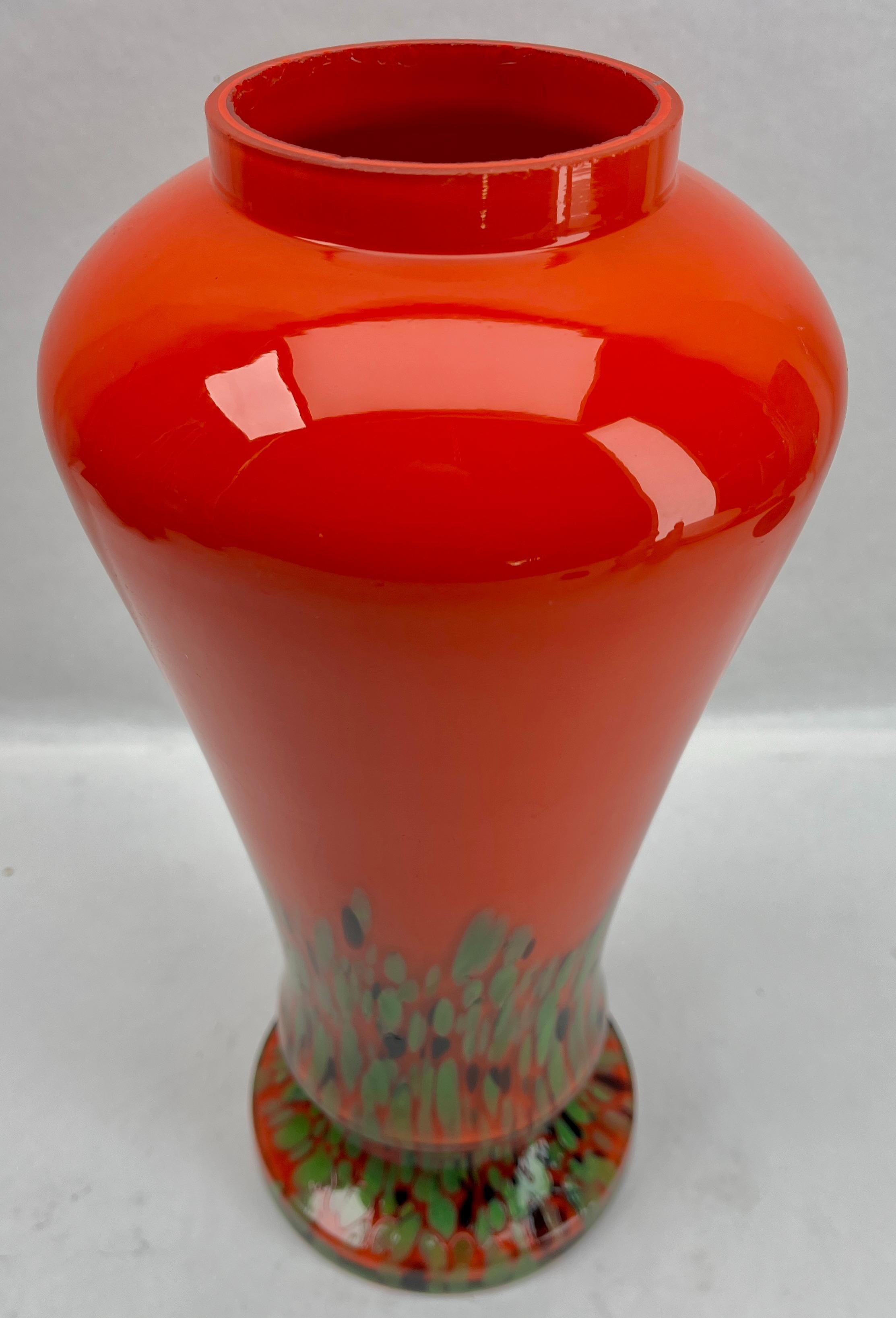Kralik Baluster-Vase mit Feuerdekor, mehrfarbiges Spatterglas „End-of-day“ (Art nouveau) im Angebot