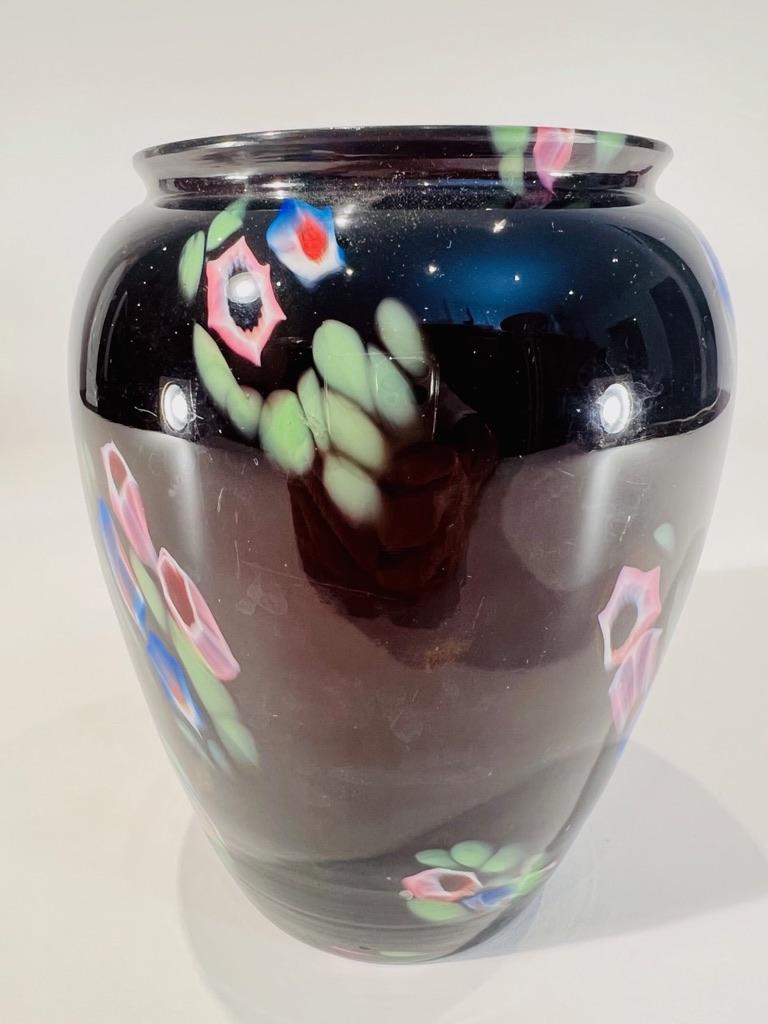 Early 20th Century Kralik Bohemian multicolor glass vase circa 1900 For Sale