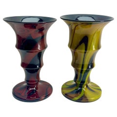 Kralik Ernst Steinwald &Co Vaso-tomba in vetro laminato Cecoslovacchia
