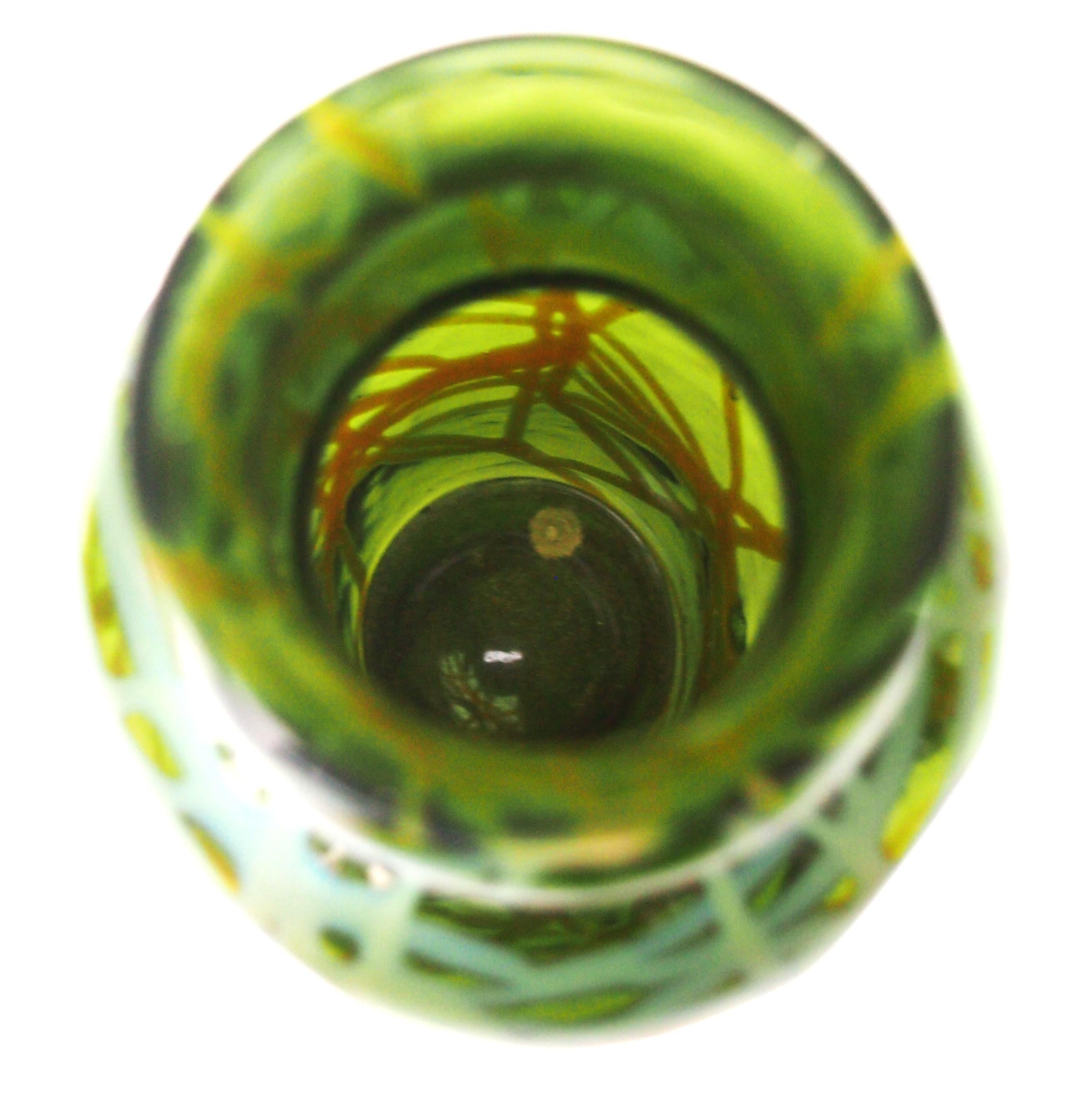 Fine XIX secolo Vaso classico a bande iridi Kralik Greene & Greene c1899 in vendita