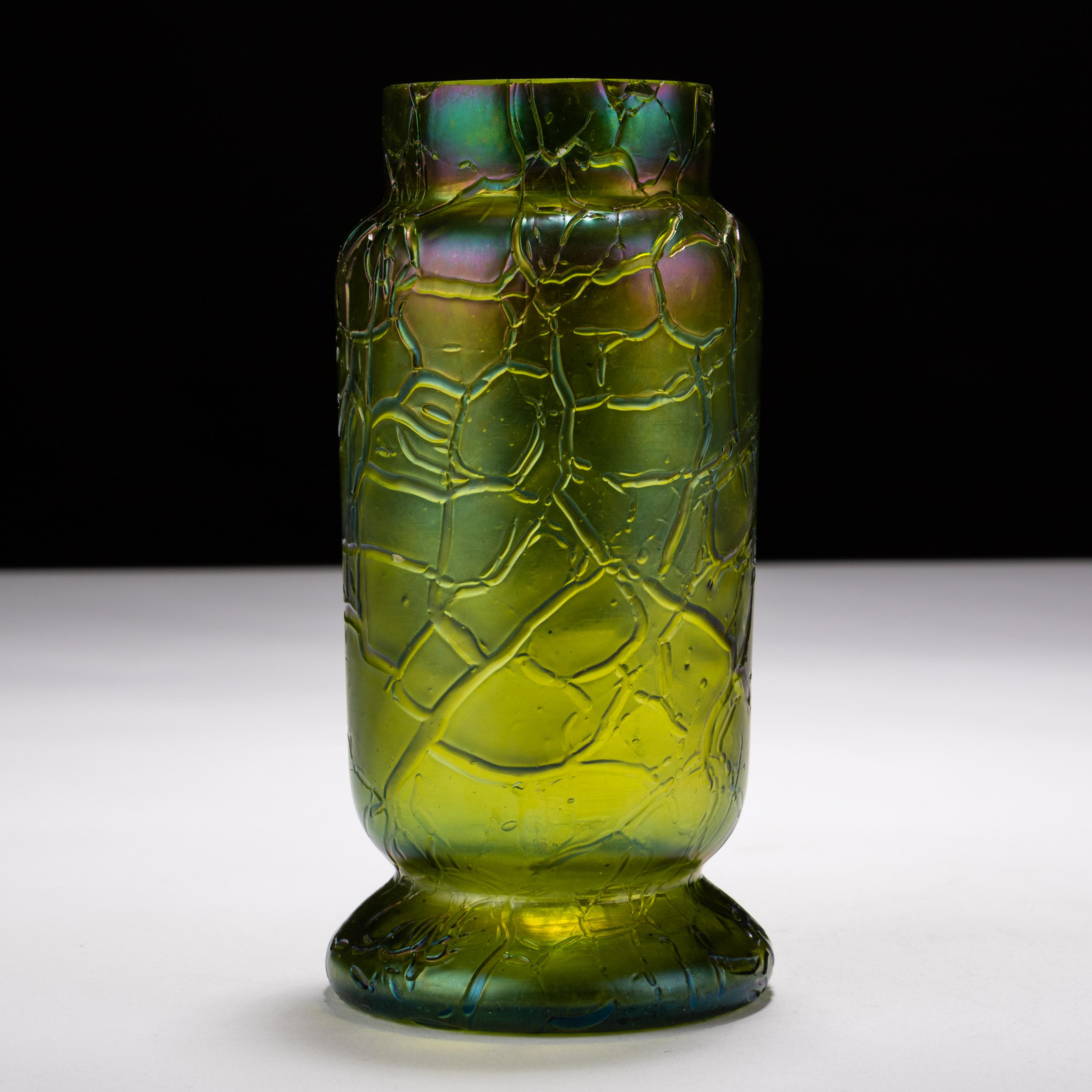 20th Century Kralik Loetz Bohemian Iridescent Glass Vase ca. 1900 