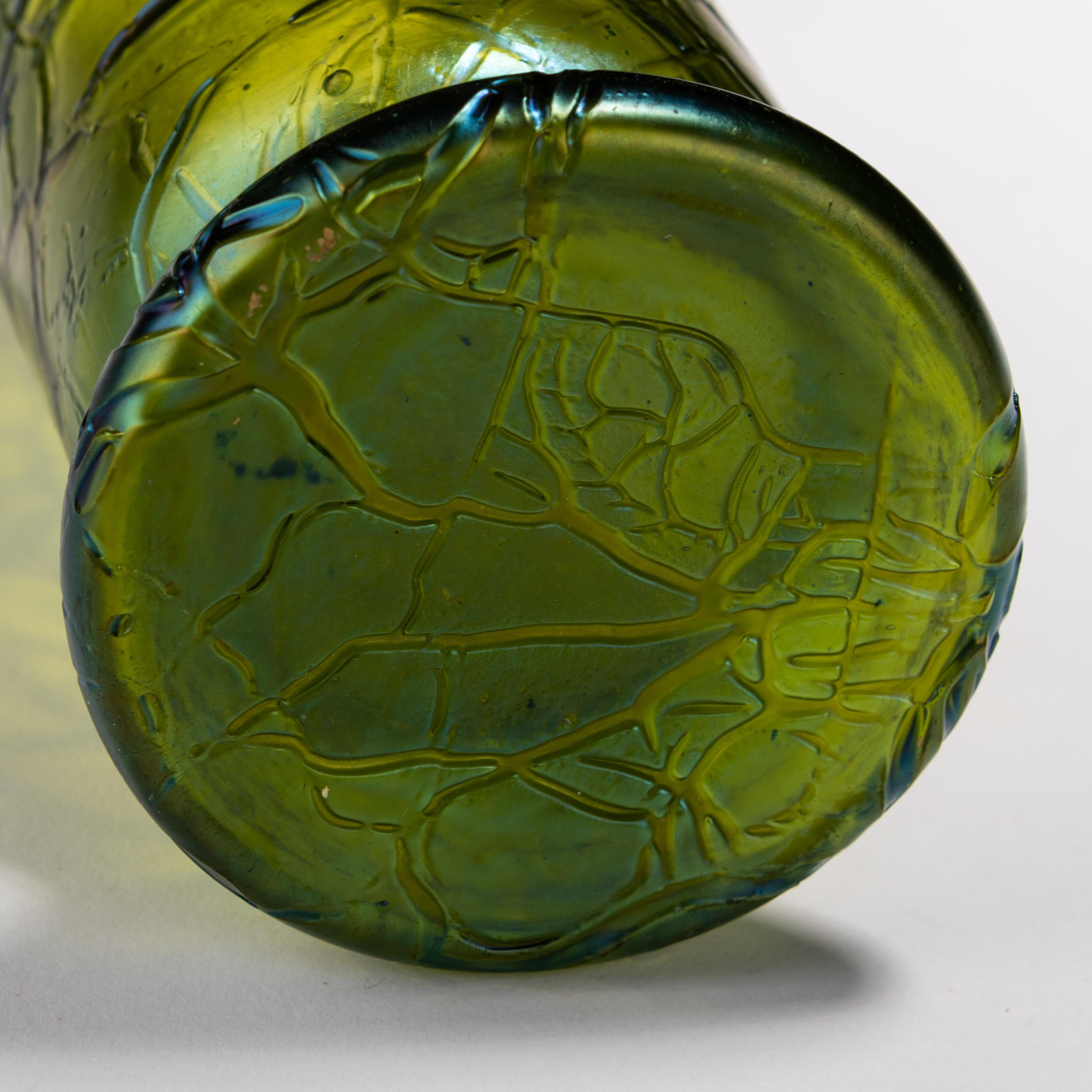 Kralik Loetz Bohemian Iridescent Glass Vase ca. 1900  1