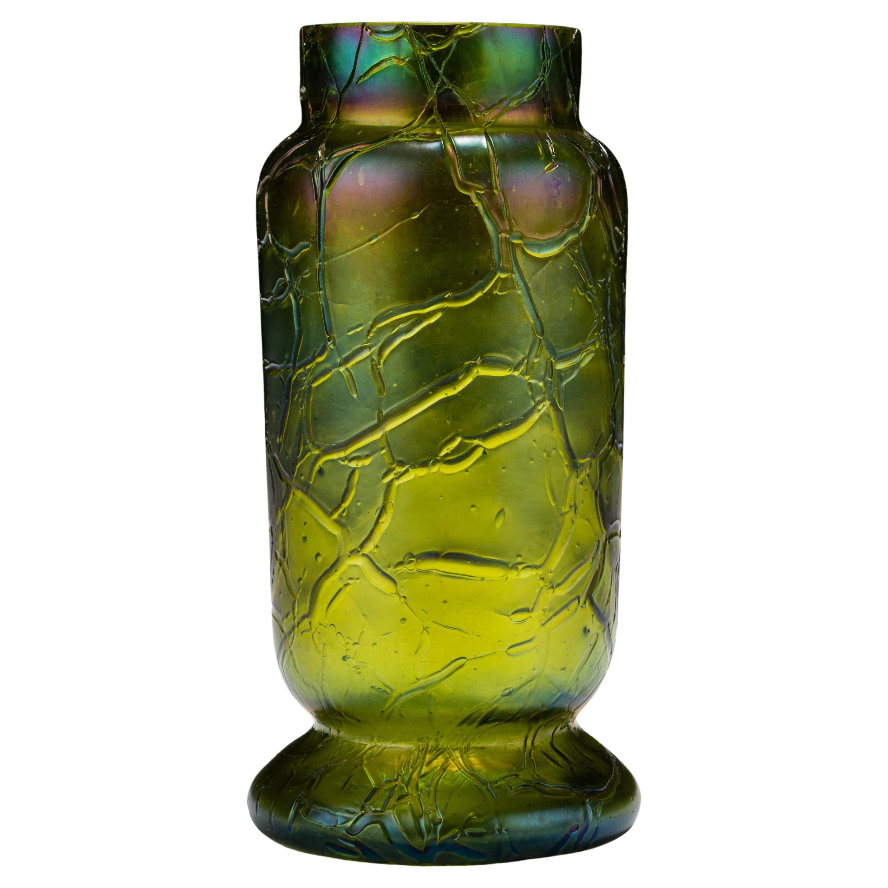 Kralik Loetz Bohemian Iridescent Glass Vase ca. 1900 