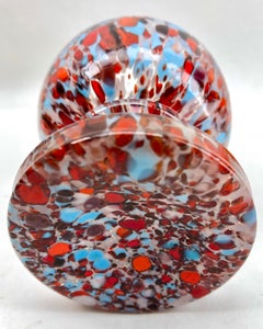 Kralik 'Pique Fleurs  Jarrón con decoración multicolor y rejilla, finales de los años 30