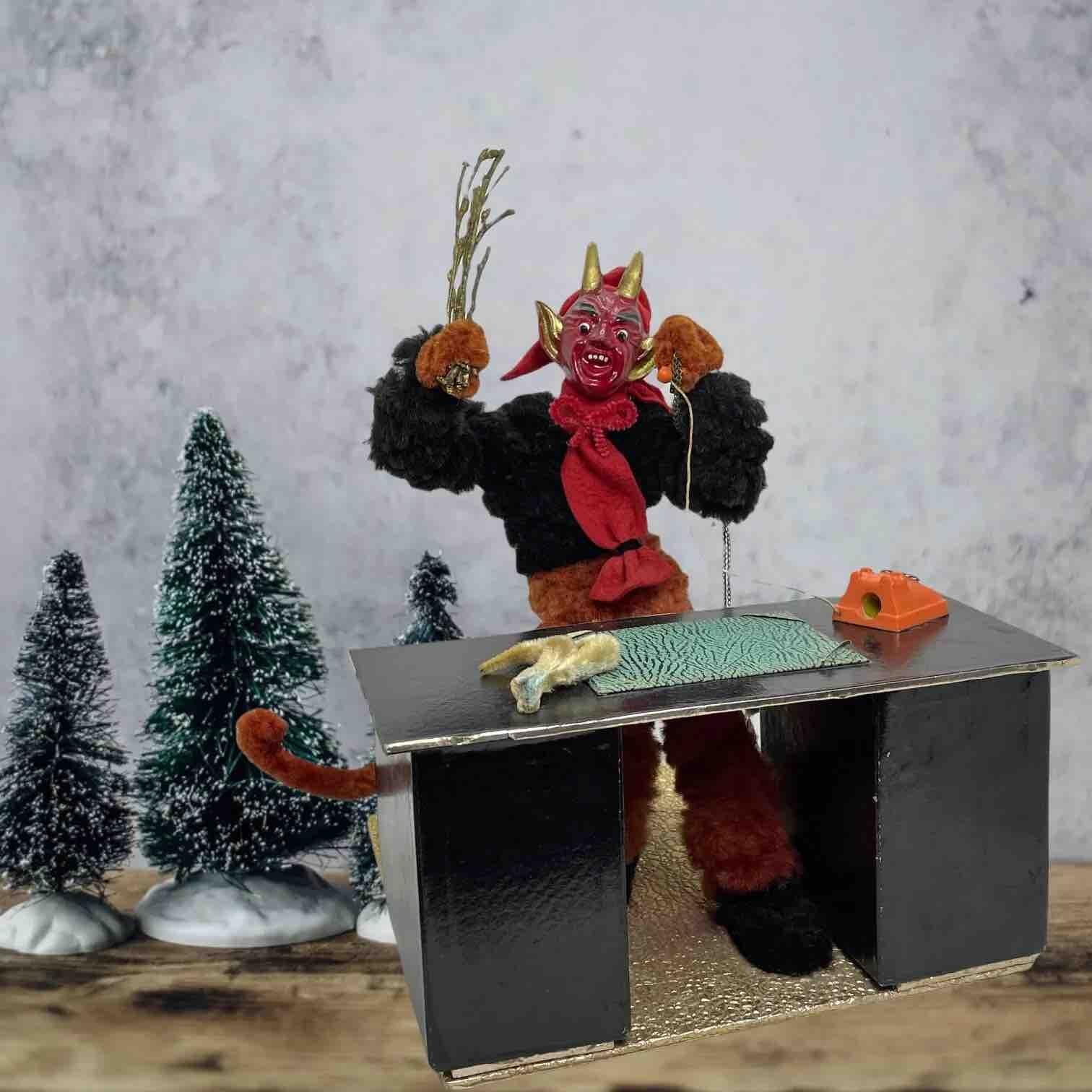 Krampus Companion of Belsnickel Devil Candy Container Antique Austria 1940s For Sale 3