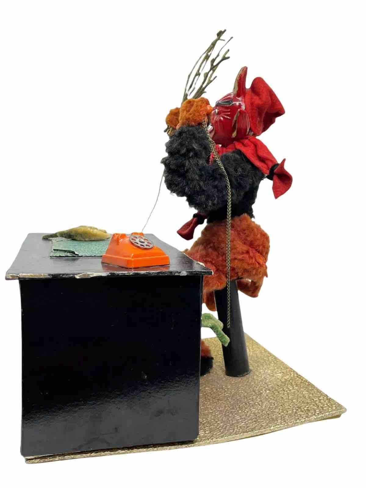 Austrian Krampus Companion of Belsnickel Devil Candy Container Antique Austria 1940s For Sale