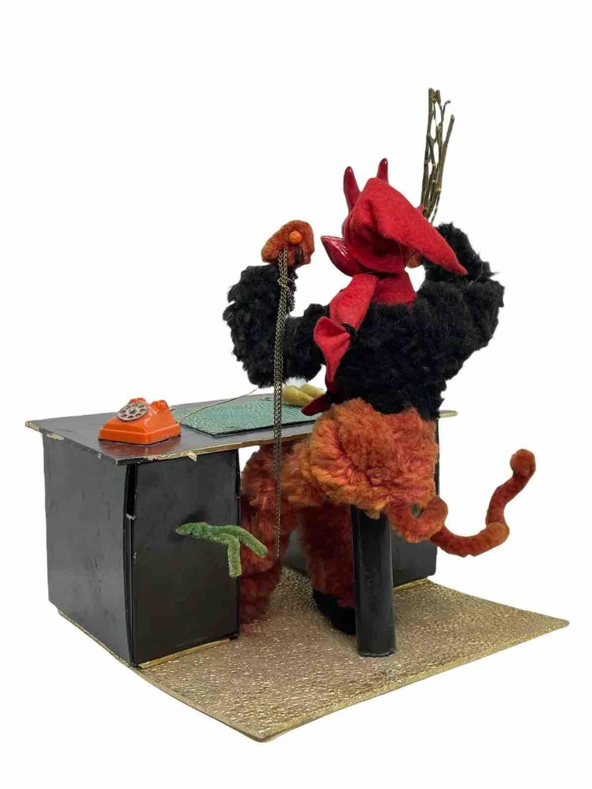 Hand-Crafted Krampus Companion of Belsnickel Devil Candy Container Antique Austria 1940s For Sale