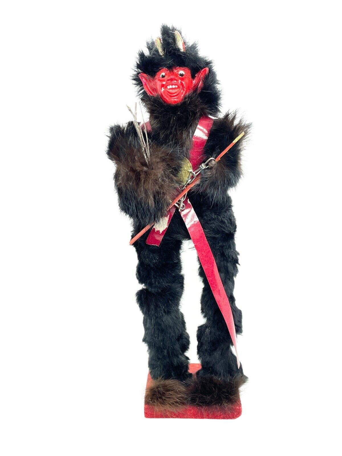 Folk Art Krampus Companion of Belsnickel Devil Candy Container Figure Antique Austria For Sale