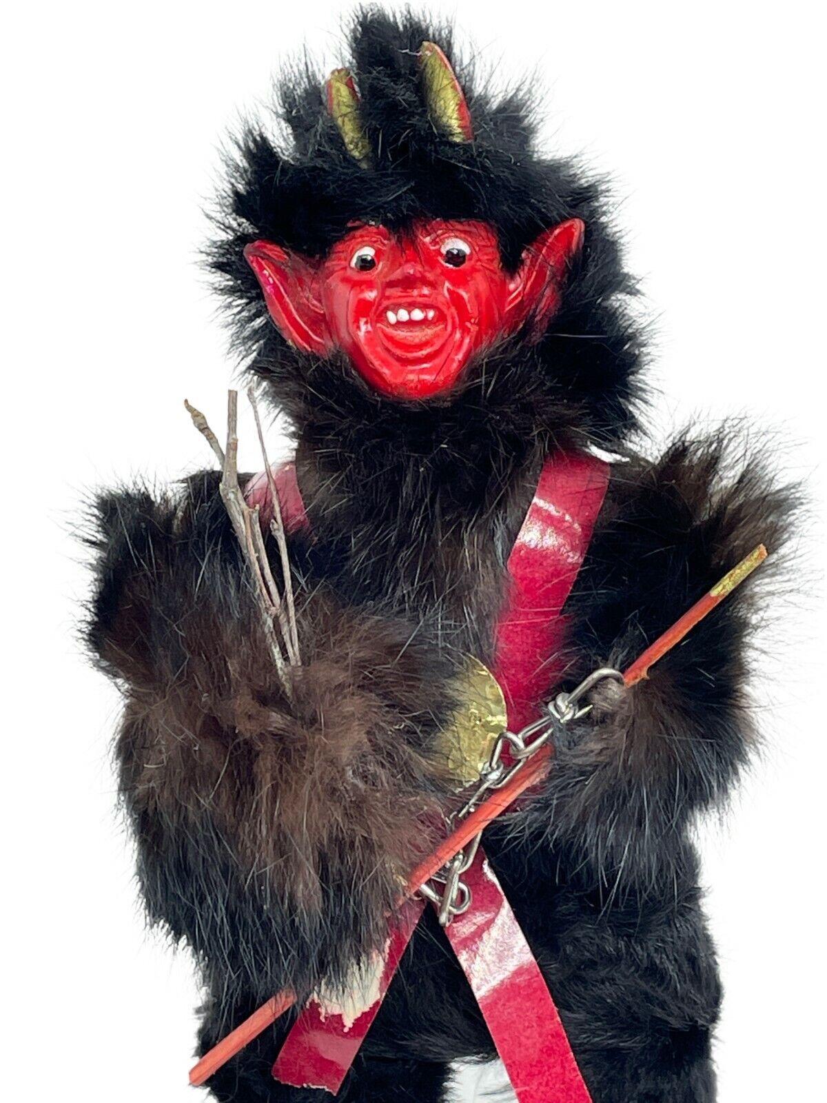 Austrian Krampus Companion of Belsnickel Devil Candy Container Figure Antique Austria For Sale