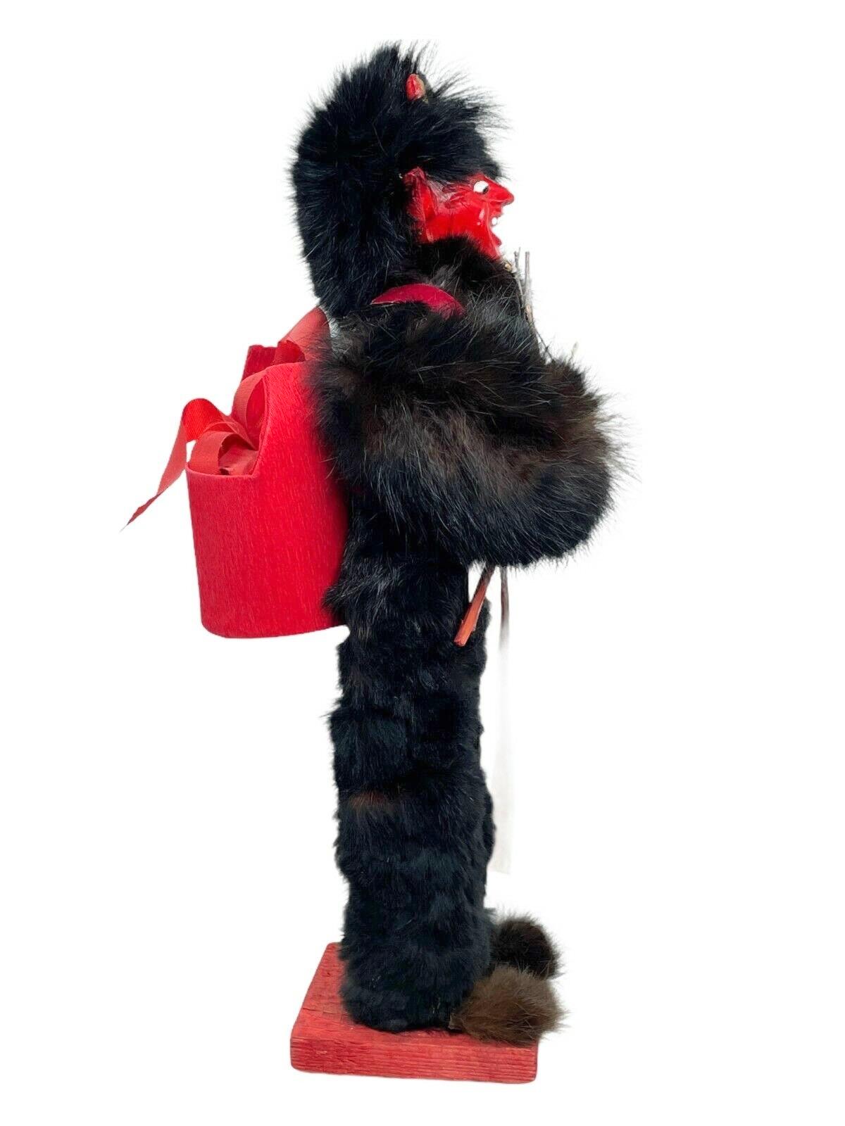 Felt Krampus Companion of Belsnickel Devil Candy Container Figure Antique Austria For Sale