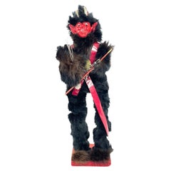 Krampus Companion of Belsnickel Devil Candy Behälter-Figur Antike Österreich