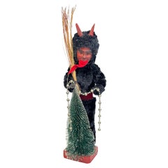 Krampus-Komposition aus Belsnickle-Figur, Österreich und deutsche Weihnachts-Vintage 