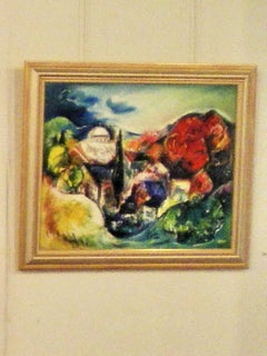 Refuge 2 - Landscape Oil Painting Colors Yellow Brown Green White Blue