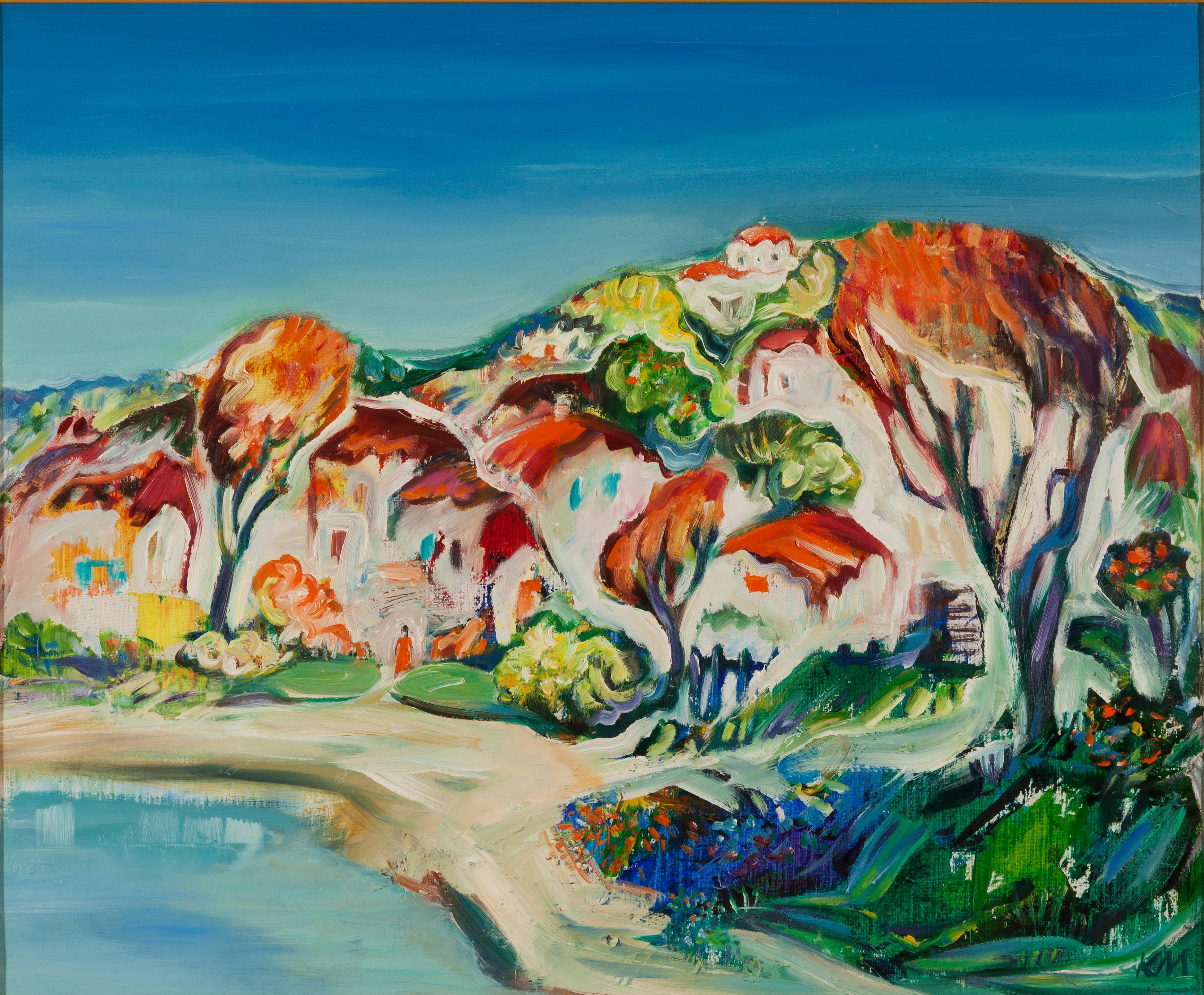 Krasimira Mihailova Refuge 2 Landscape Oil Painting Colors Yellow