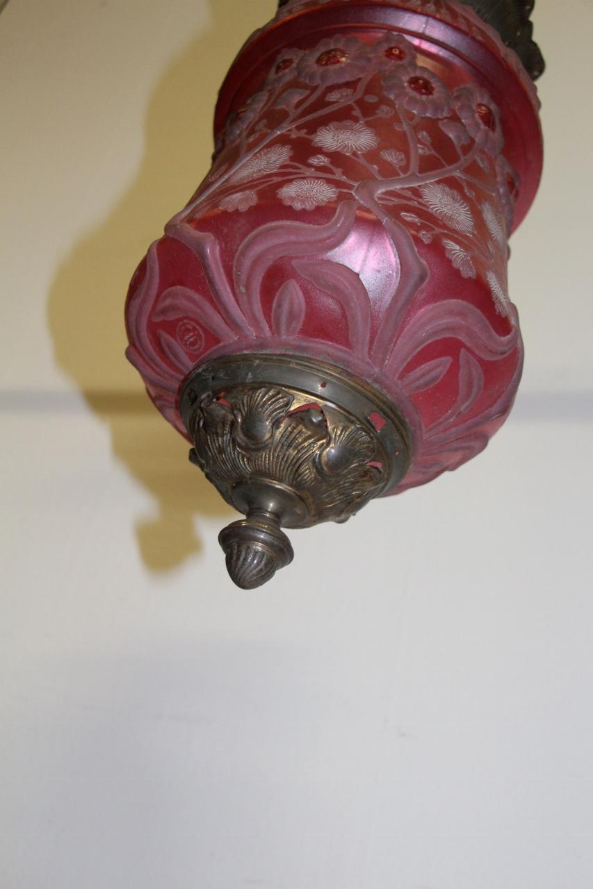 Autrichien Lanterne Krasna rouge signée Art Nouveau en vente
