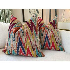 Kravet Couture “Rocky” in Caved Velvet Down-Filled Lumbar Pillow 12" x 24"
