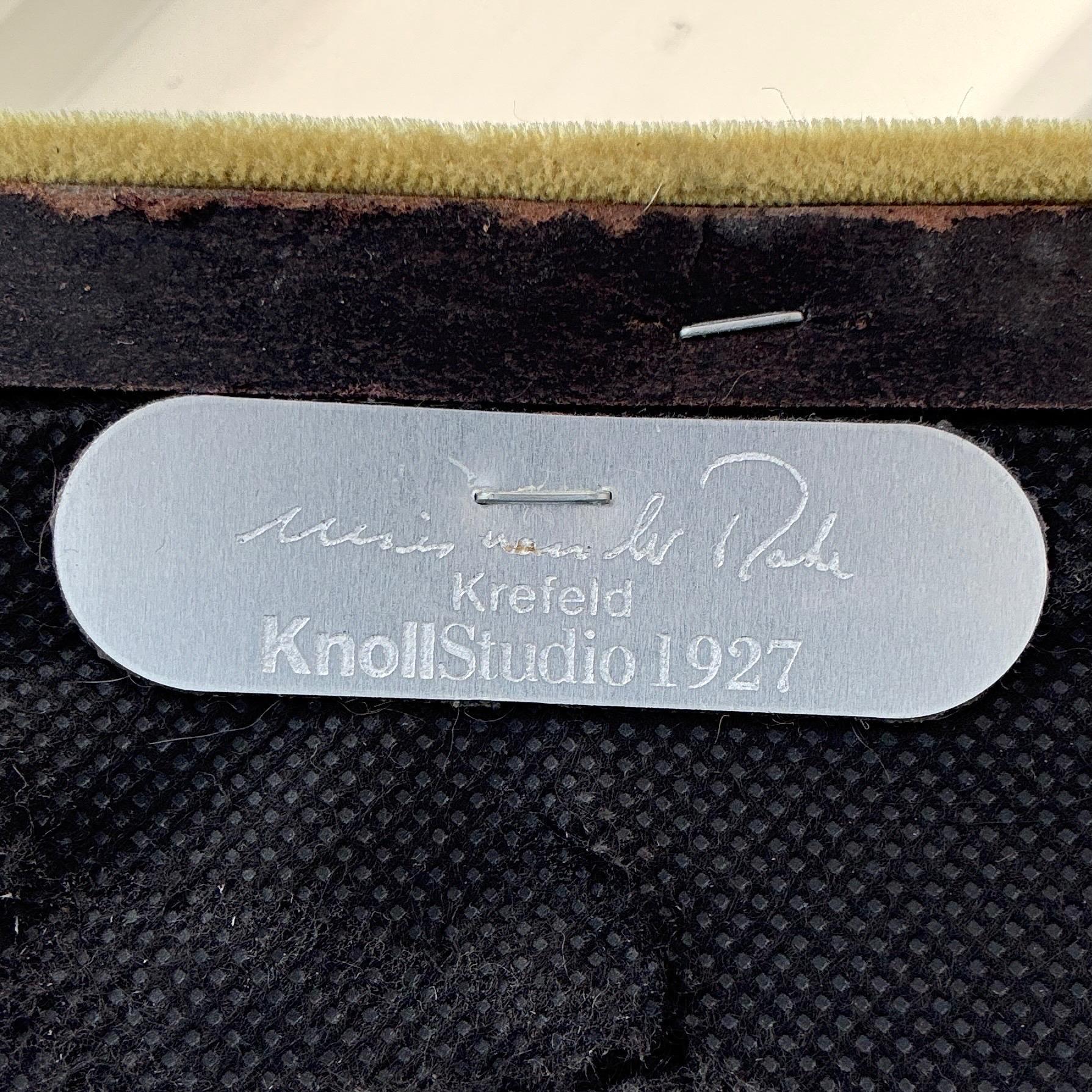 Velours Canapé Krefeld de Mies Van Der Rohe pour Knoll en vente