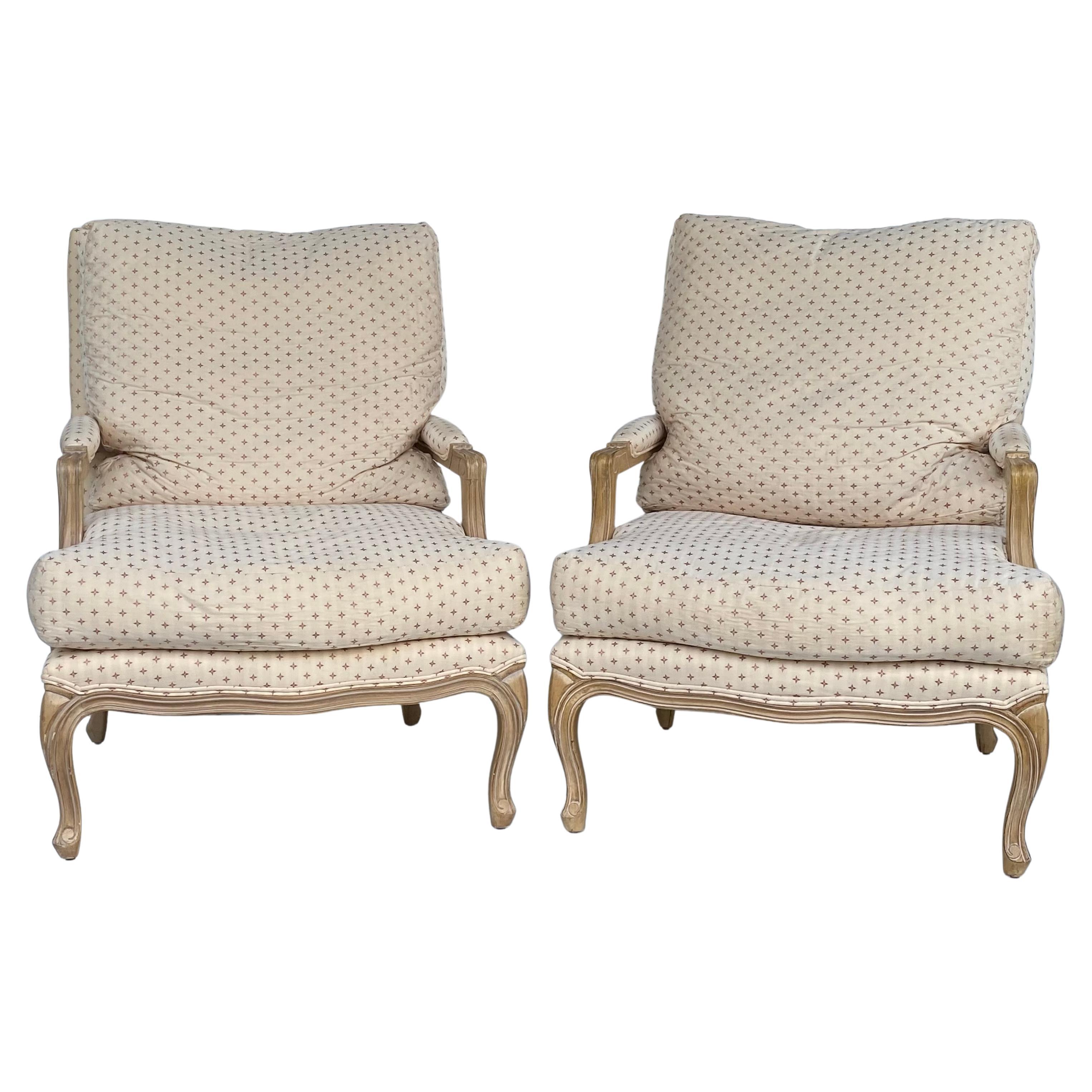 French 1940s Pair of Skyscraper Club Chairs manner of Louis Majorelle