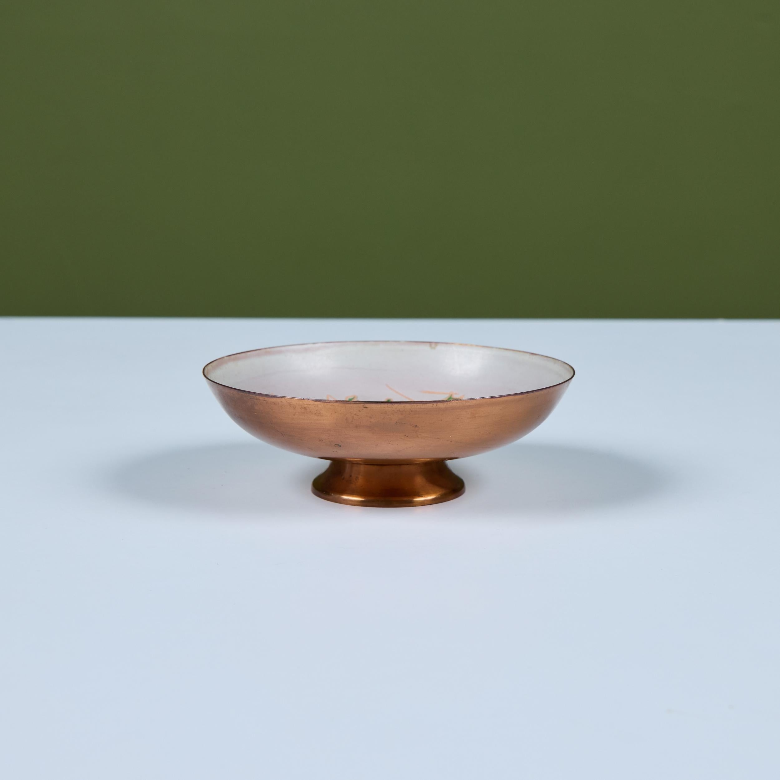 Krelage Kampffisch Schale aus emailliertem Kupfer im Angebot 3