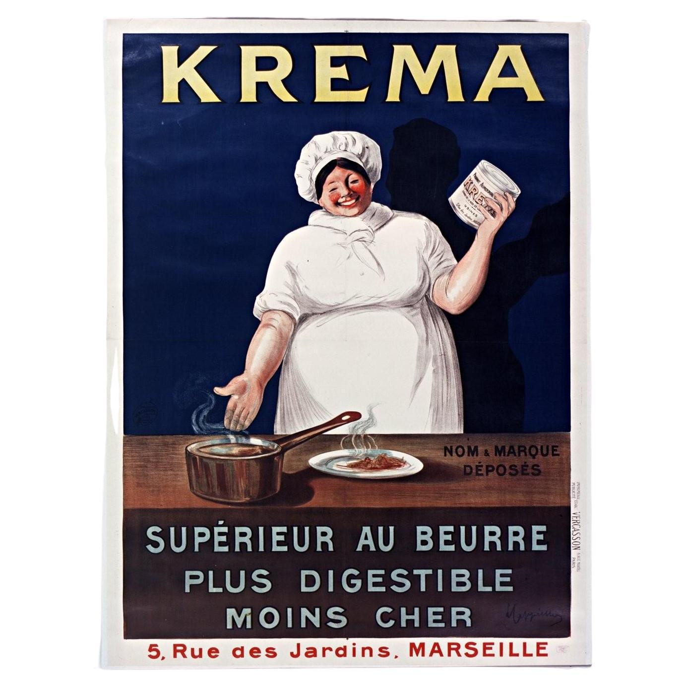 Affiche rétro Krema de Leonetto Cappiello Original