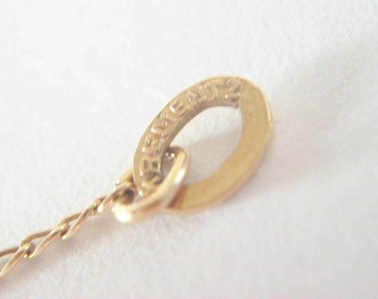 Krementz, 14K Gold Chain Necklace with Enamel Pendant, U.S.A, 20th Century For Sale 6