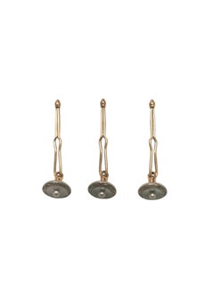 Set di 3 borchie da camicia Krementz in oro bianco e giallo 14K MOP #25175