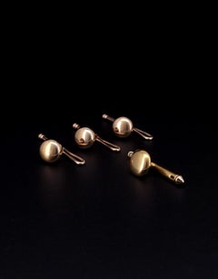 Krementz Antique 1930s 14k Yellow Gold Stud Buttons