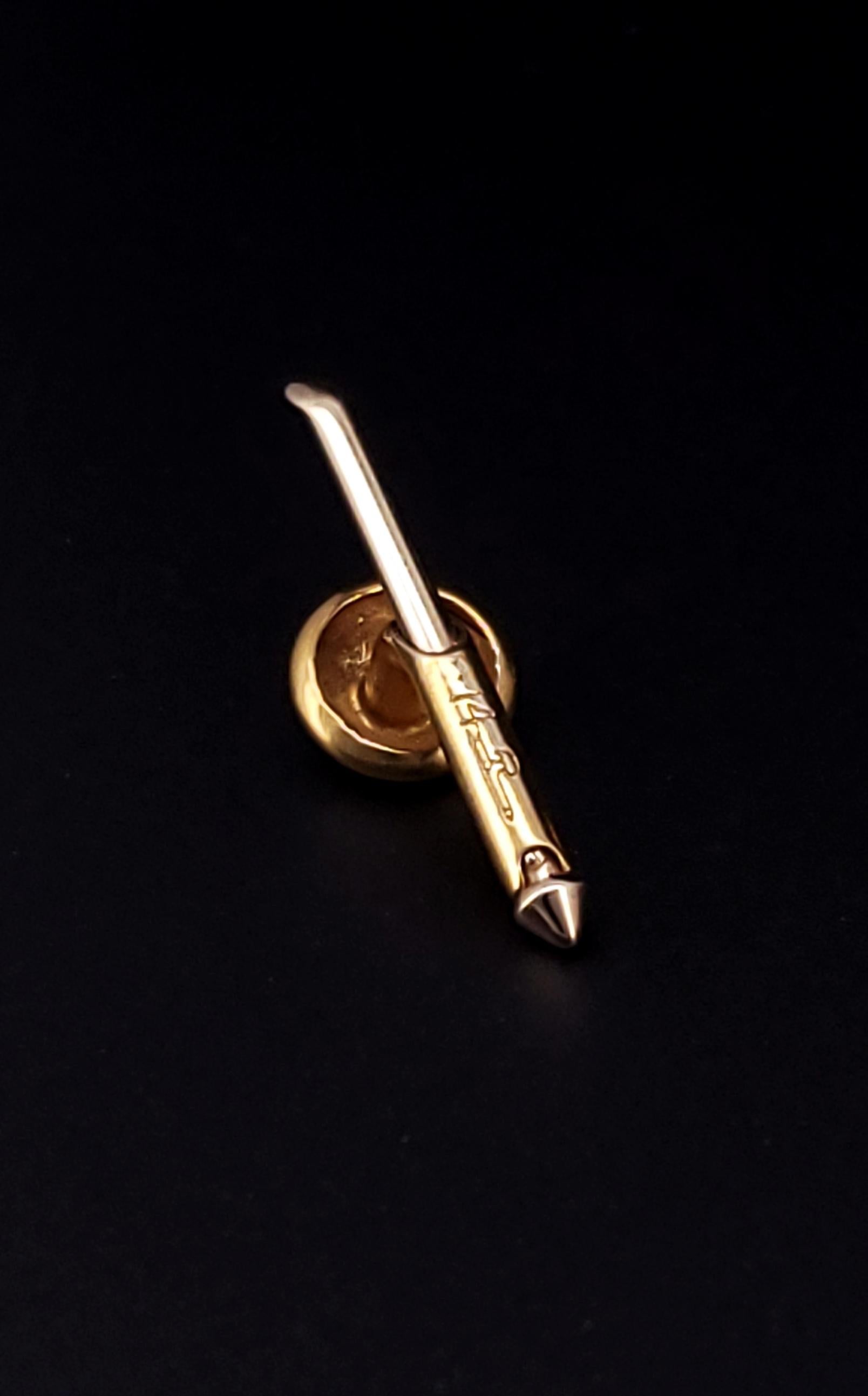 Botones Krementz Antiguos de 1930 de oro amarillo de 14k en venta 5