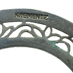 Krementz Antique Art Deco Brooch in 14K Gold and Platinum