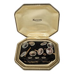 Krementz Art Deco Mother of Pearl Stud Set