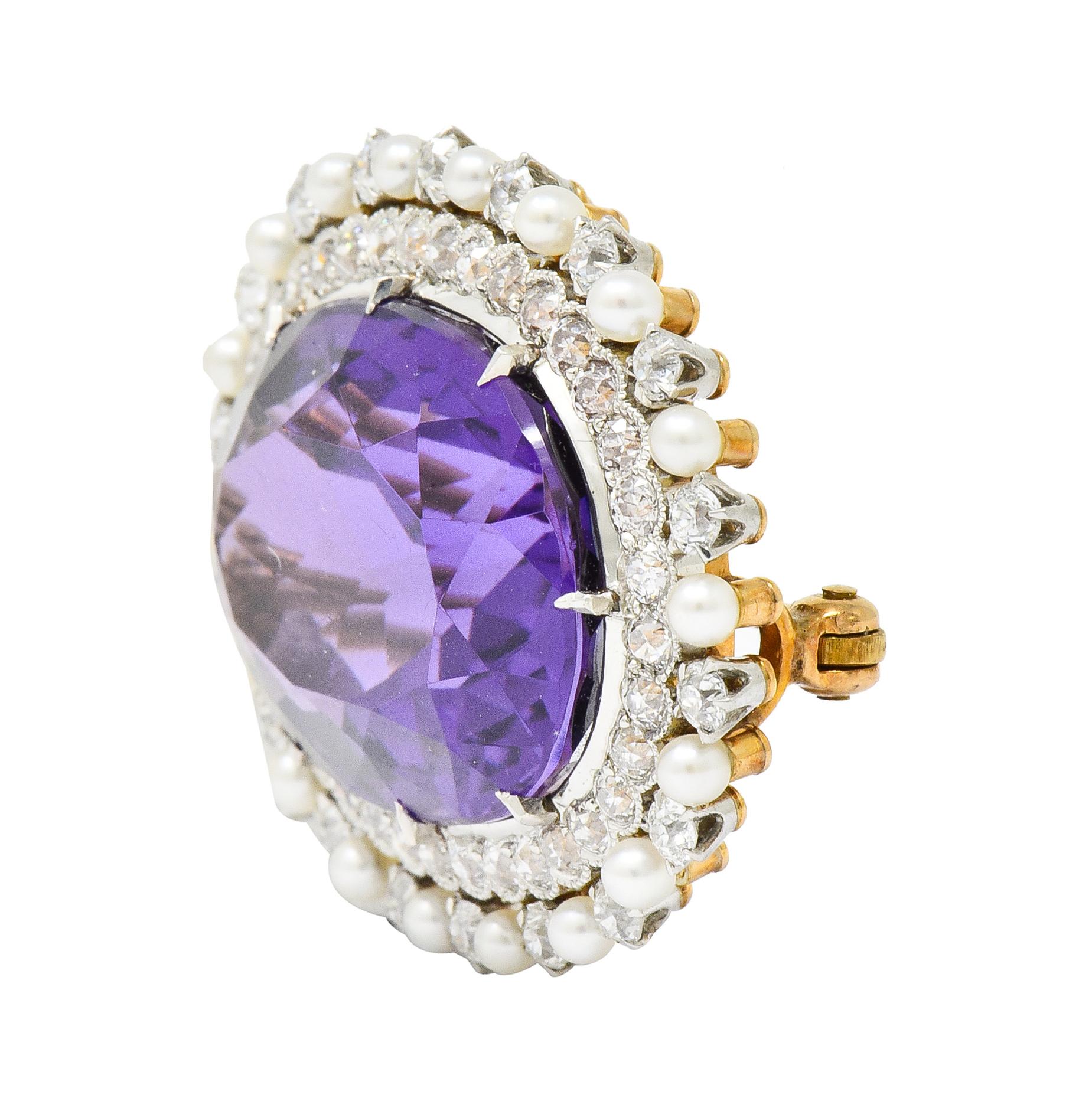 edwardian amethyst brooch