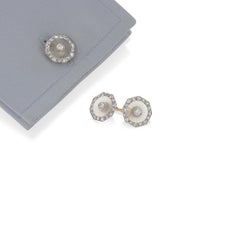 Krementz for Dreicer Art Deco Diamond Rock Crystal Platinum and Gold Dress Set