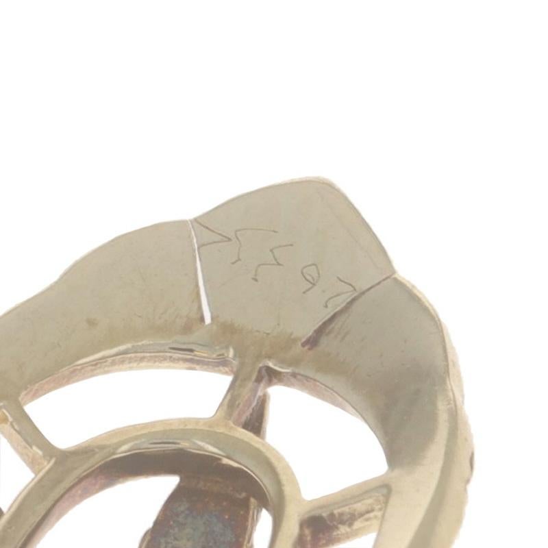 Krementz Colgante Lavalier Art Decó Diamante Oro Amarillo 14k 950 Europeo en venta 1