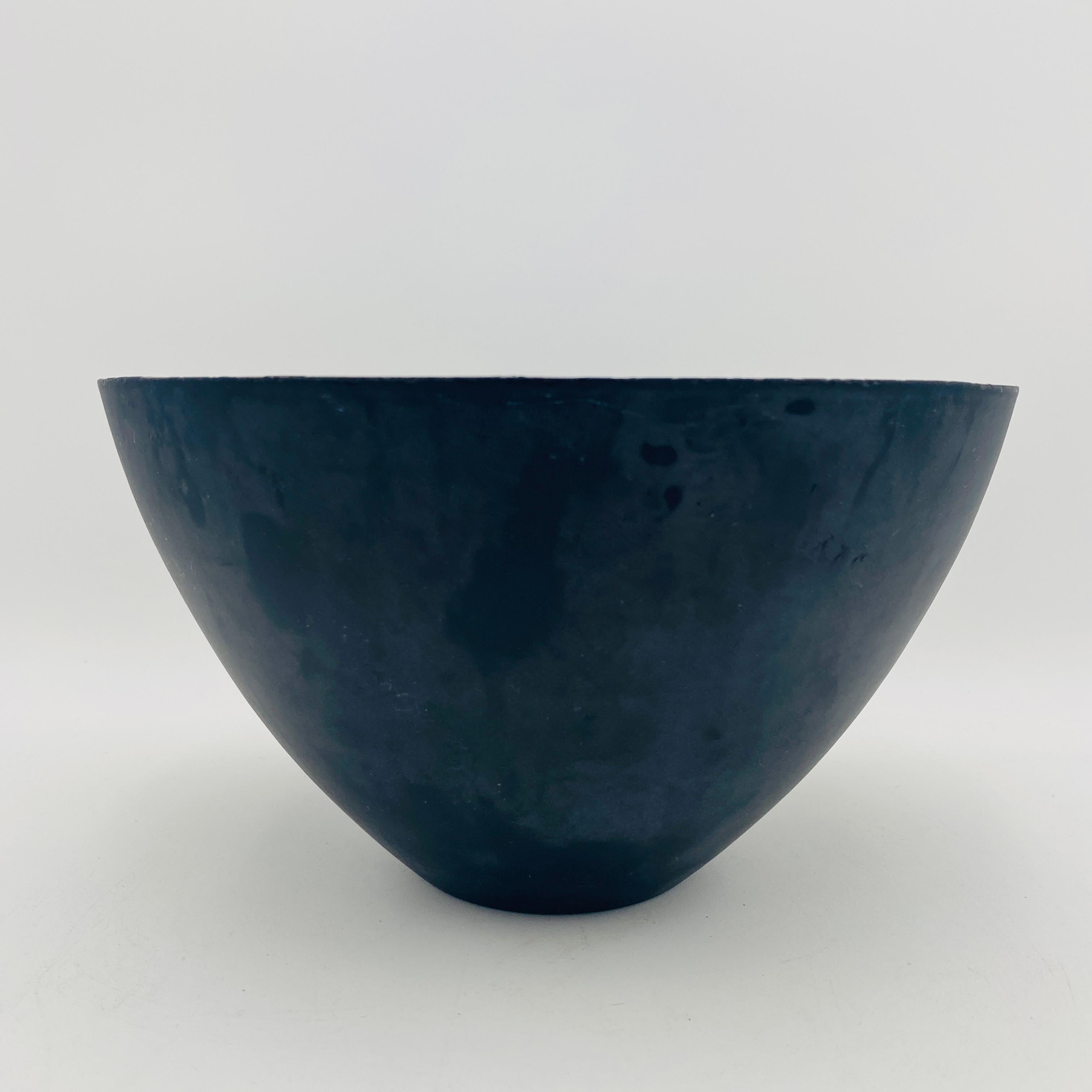 Danese Ciotola Krenit di Herbert Krenchel, smalto blu, Danimarca 1960 in vendita