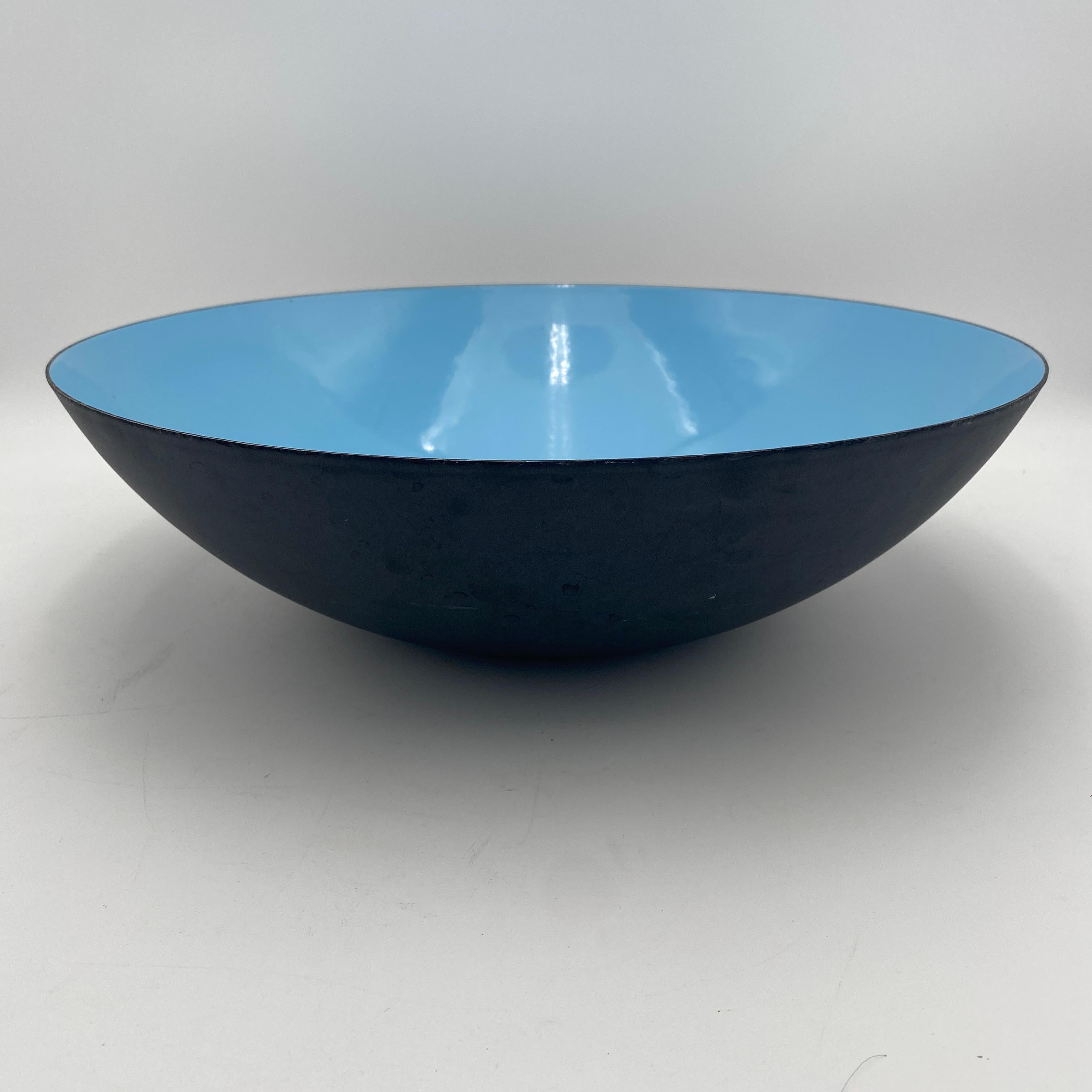 Cuenco Krenit de Herbert Krenchel Esmalte azul, Dinamarca Años 60 en venta 4