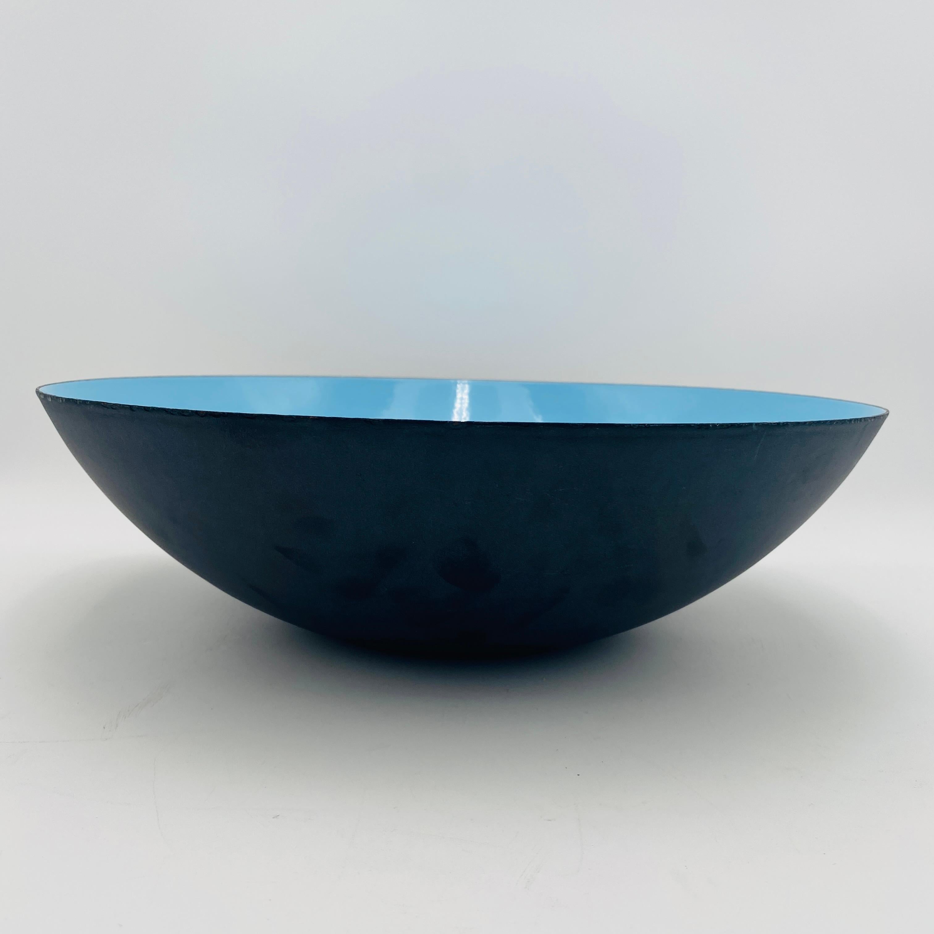 Cuenco Krenit de Herbert Krenchel Esmalte azul, Dinamarca Años 60 Danés en venta