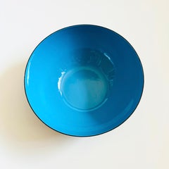 Krenit Denmark 8" Blue Enamel Bowl by Herbert Krenchel