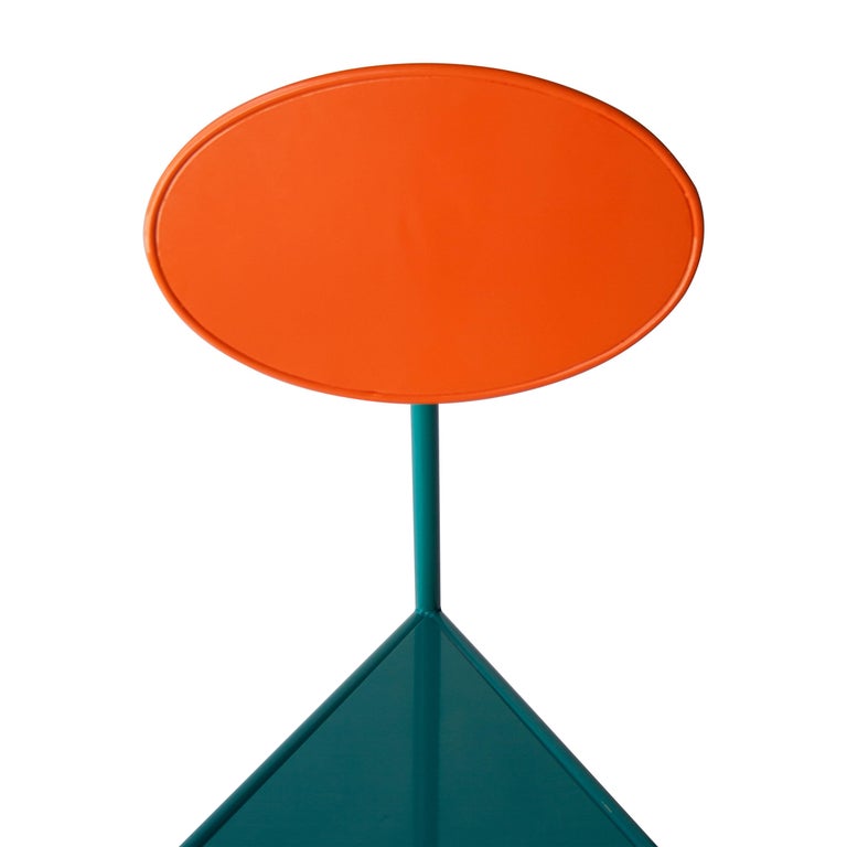 Kresta Studio Contemporary Steel Lacquered Orange Green Chair, Spain, 2019 For Sale 2