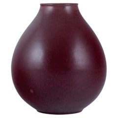 Kresten Bloch for Royal Copenhagen, Ceramic Vase in Oxblood Glaze, circa 1930s