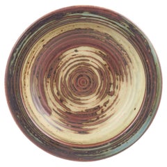 Kresten Bloch per Royal Copenhagen. Ciotola bassa in gres con motivo concentrico.