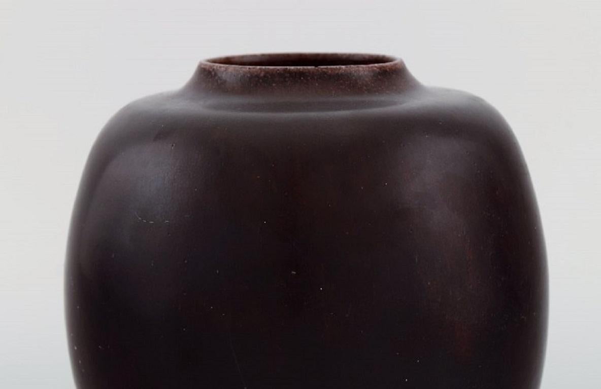 Early 20th Century Kresten Bloch for Royal Copenhagen, Unique Vase in Glazed Stoneware, 1920s