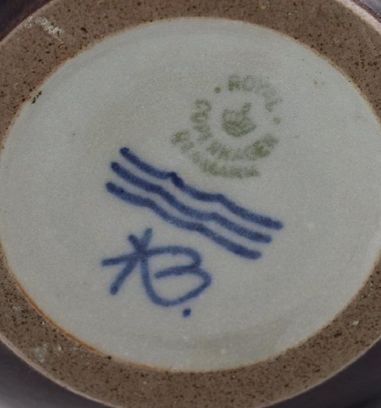 Kresten Bloch for Royal Copenhagen, Unique Vase in Glazed Stoneware, 1920s 4