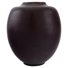 Kresten Bloch for Royal Copenhagen, Unique Vase in Glazed Stoneware, 1920s