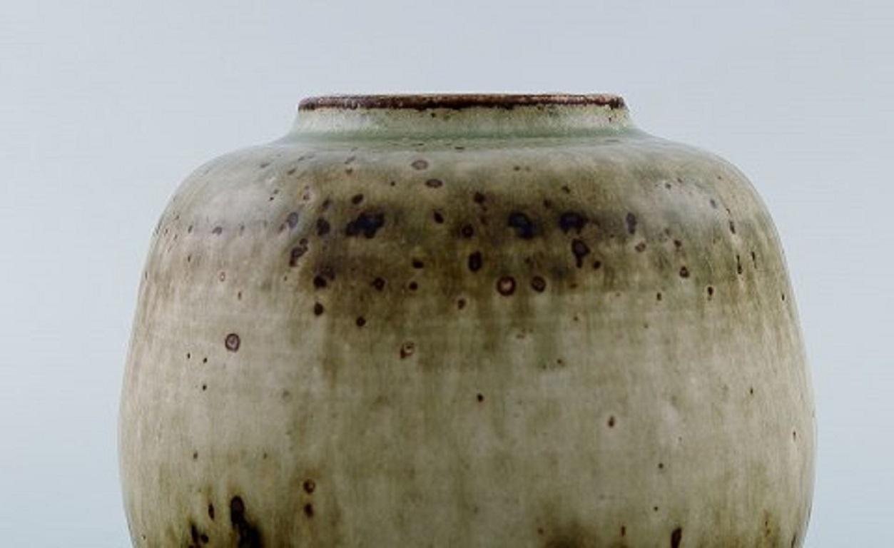 Scandinavian Modern Kresten Bloch for Royal Copenhagen, Vase in Glazed Stoneware