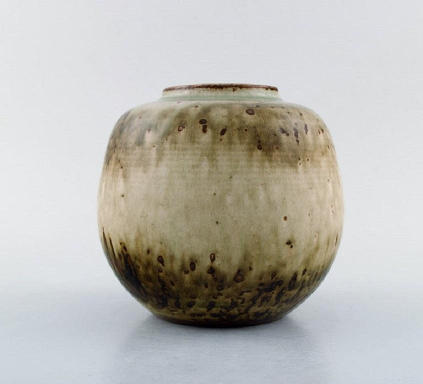 Mid-20th Century Kresten Bloch for Royal Copenhagen, Vase in Glazed Stoneware