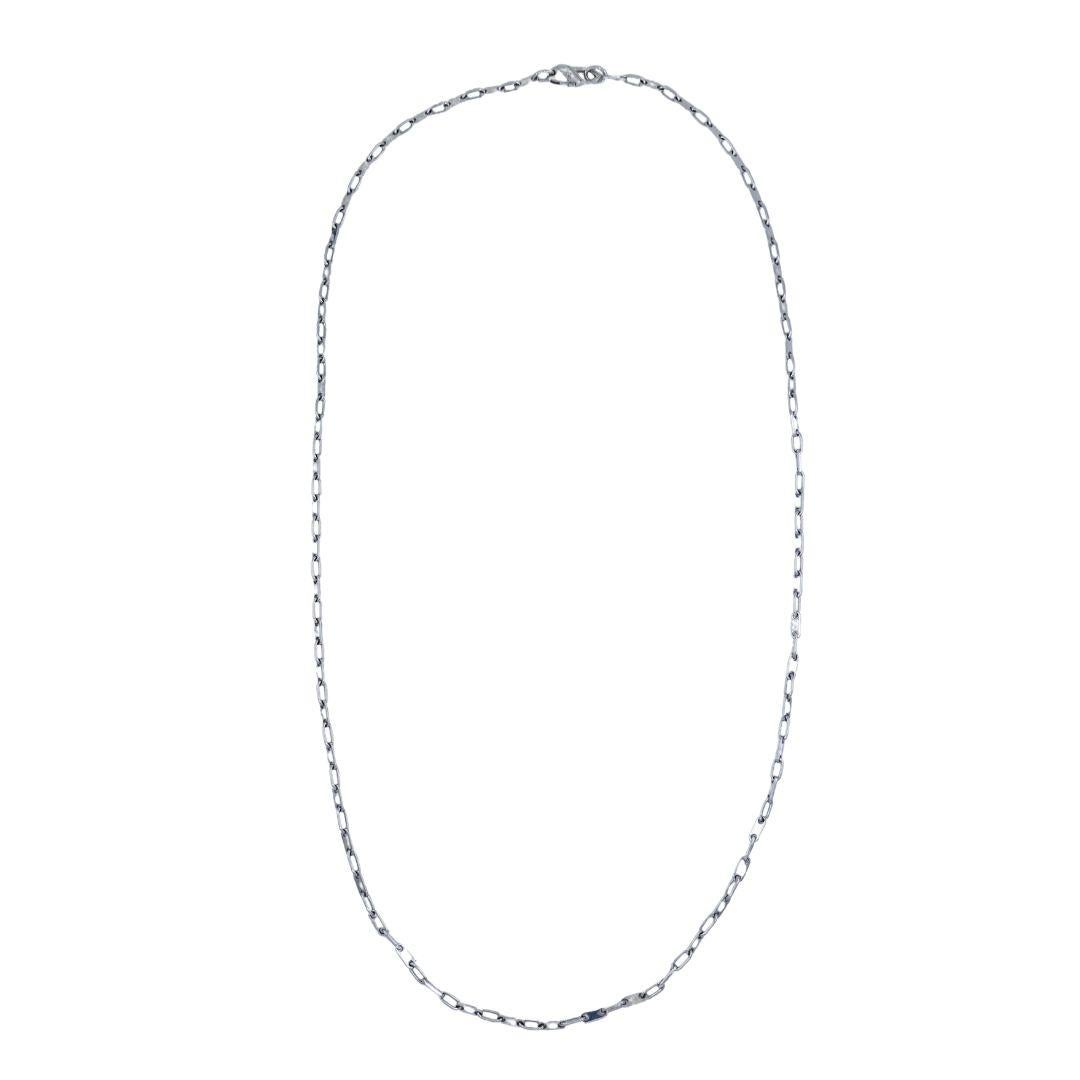 KRIA Collar Cadena Motera Oro Blanco 18k en Excelente estado para la venta en Beverly Hills, CA