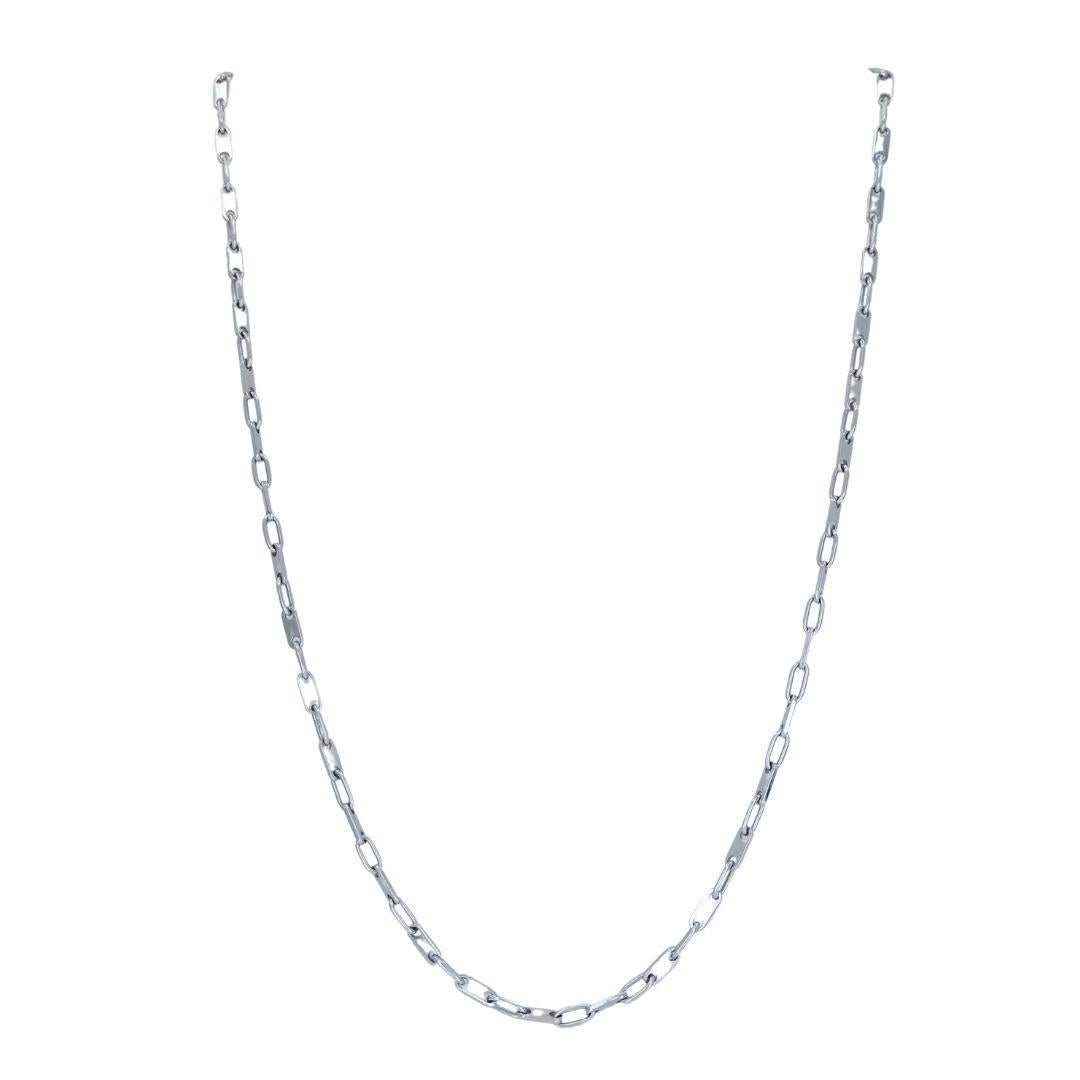 KRIA Collar Cadena Motera Oro Blanco 18k en venta 1