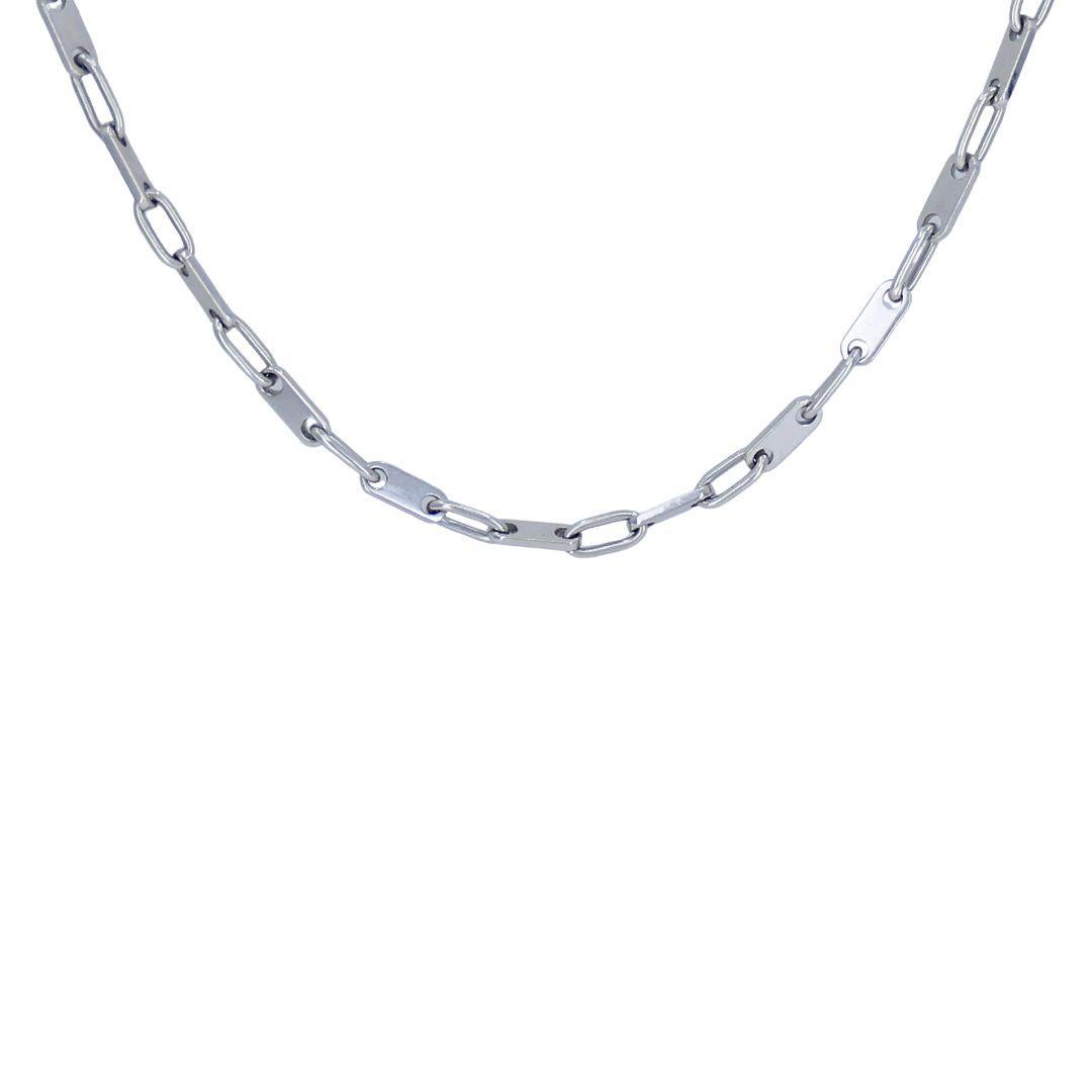 KRIA Collar Cadena Motera Oro Blanco 18k en venta 2