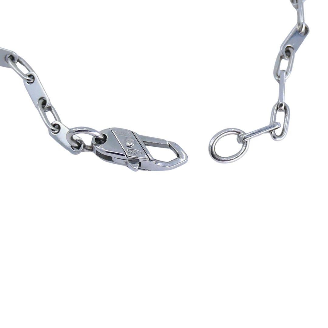 KRIA Collar Cadena Motera Oro Blanco 18k en venta 5
