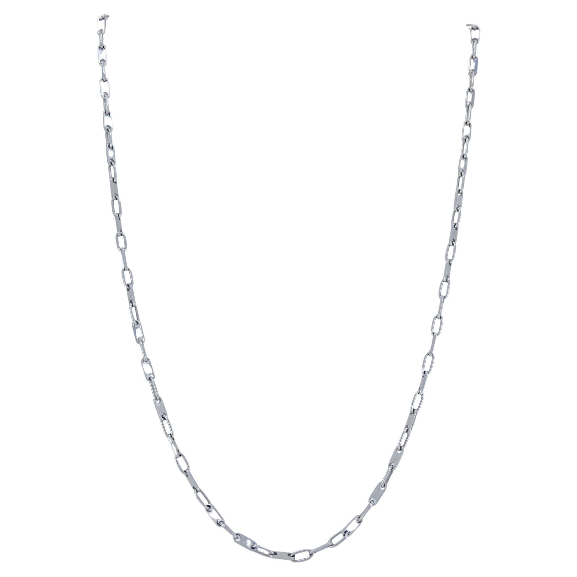 KRIA Collar Cadena Motera Oro Blanco 18k en venta
